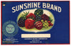 Sunshine Brand Vintage Berry Can Label