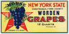 Star Brand Vintage New York Grape Crate Label, Morse