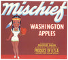 Mischief Brand Vintage Nuchief Sales Apple Crate Label