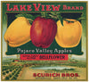 Lake View Brand Vintage Watsonville Sant Cruz County Apple Crate Label