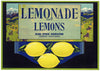 Lemonade Brand Vintage Ivanhoe Lemon Crate Label, o