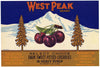 West Peak Brand Vintage Vancouver Washington Cherry Can Label