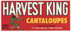 Harvest King Brand Vintage Yuma Arizona Melon Crate Label