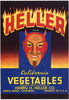 Heller Brand Vintage Santa Maria California Vegetable Crate Label