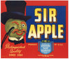 Sir Apple Brand Vintage Watsonville Apple Crate Label, o