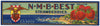 N M B Best Brand Vintage Watsonville California Strawberry Crate Label