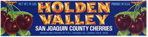 Holden Valley Brand Vintage Linden Cherry Crate Label