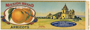 Mission Brand Vintage Apricot Can Label