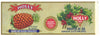 Holly Brand Vintage Hawaiian Pineapple Can Label