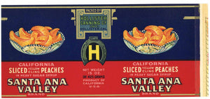 Hollister H Brand Vintage Peach Can Label