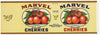 Marvel Brand Vintage Danville Illinois Cherry Can Label