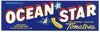 Ocean Star Brand Vintage San Diego County Tomato Crate Label