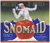 Snomaid Brand Vintage Washington Apple Crate Label