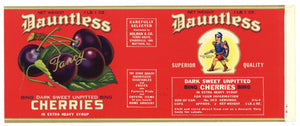 Dauntless Brand Vintage Cherry Can Label