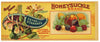 Honeysuckle Brand Vintage Can Label, early mixed fruit