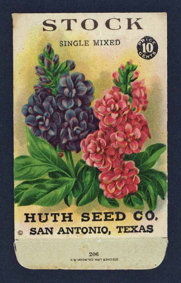 Stock Antique Huth Seed Co. Packet