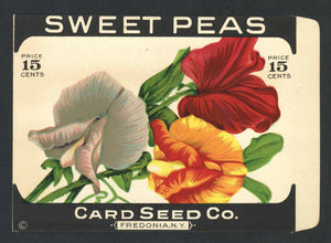 Sweet Peas Antique Card Seed Co. Packet
