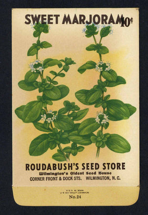 Sweet Marjoram Vintage Roudabush's Seed Packet