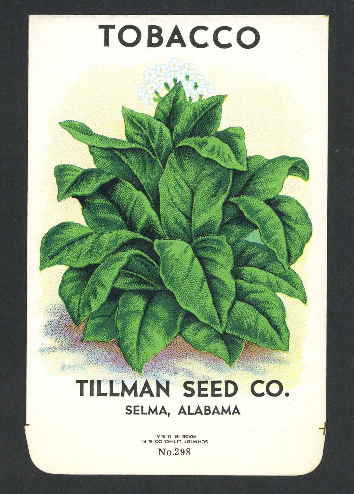 Tobacco Vintage Tillman Seed Co. Seed Packet
