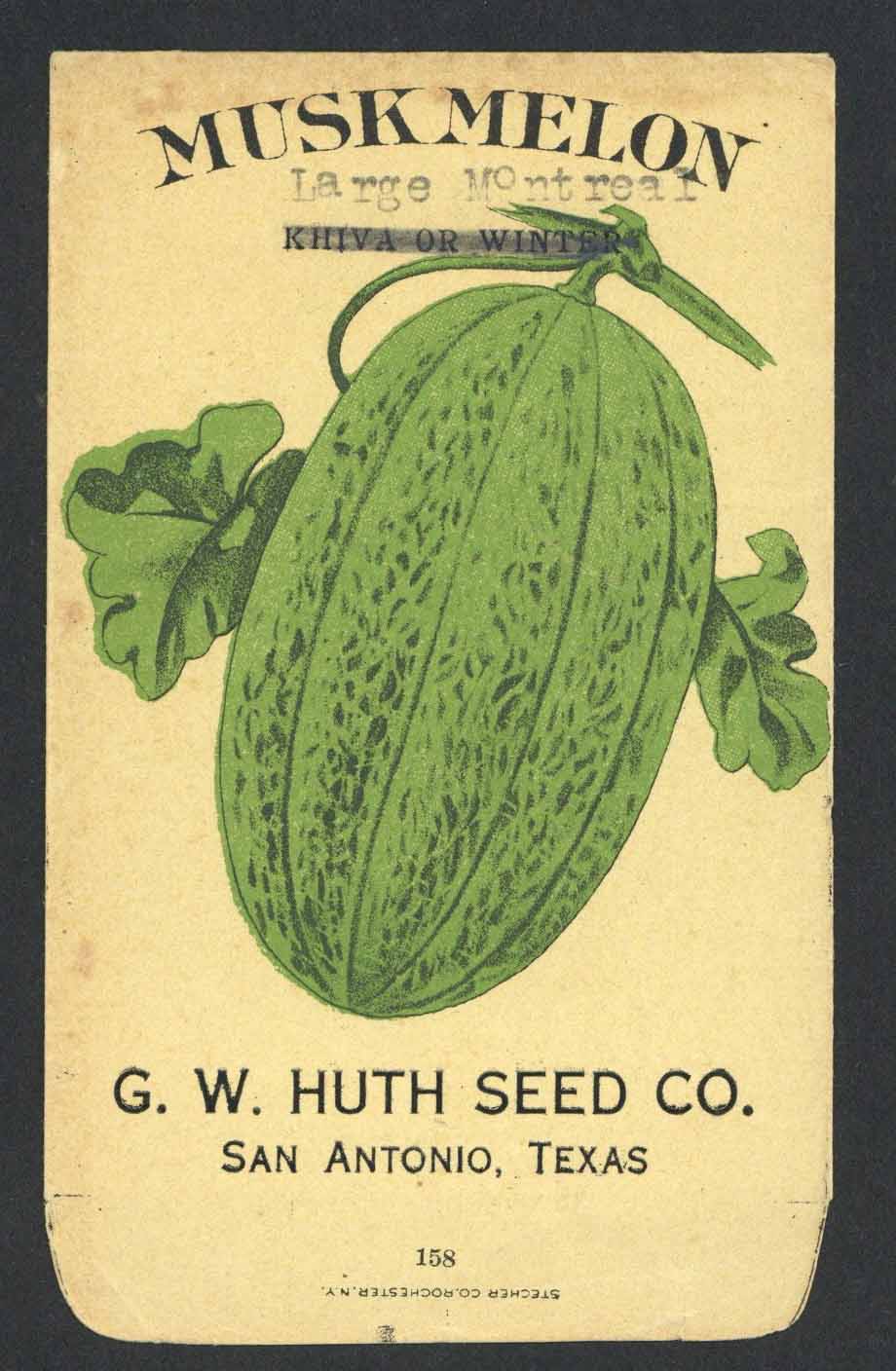 Muskmelon Antique Huth Seed Co. Packet
