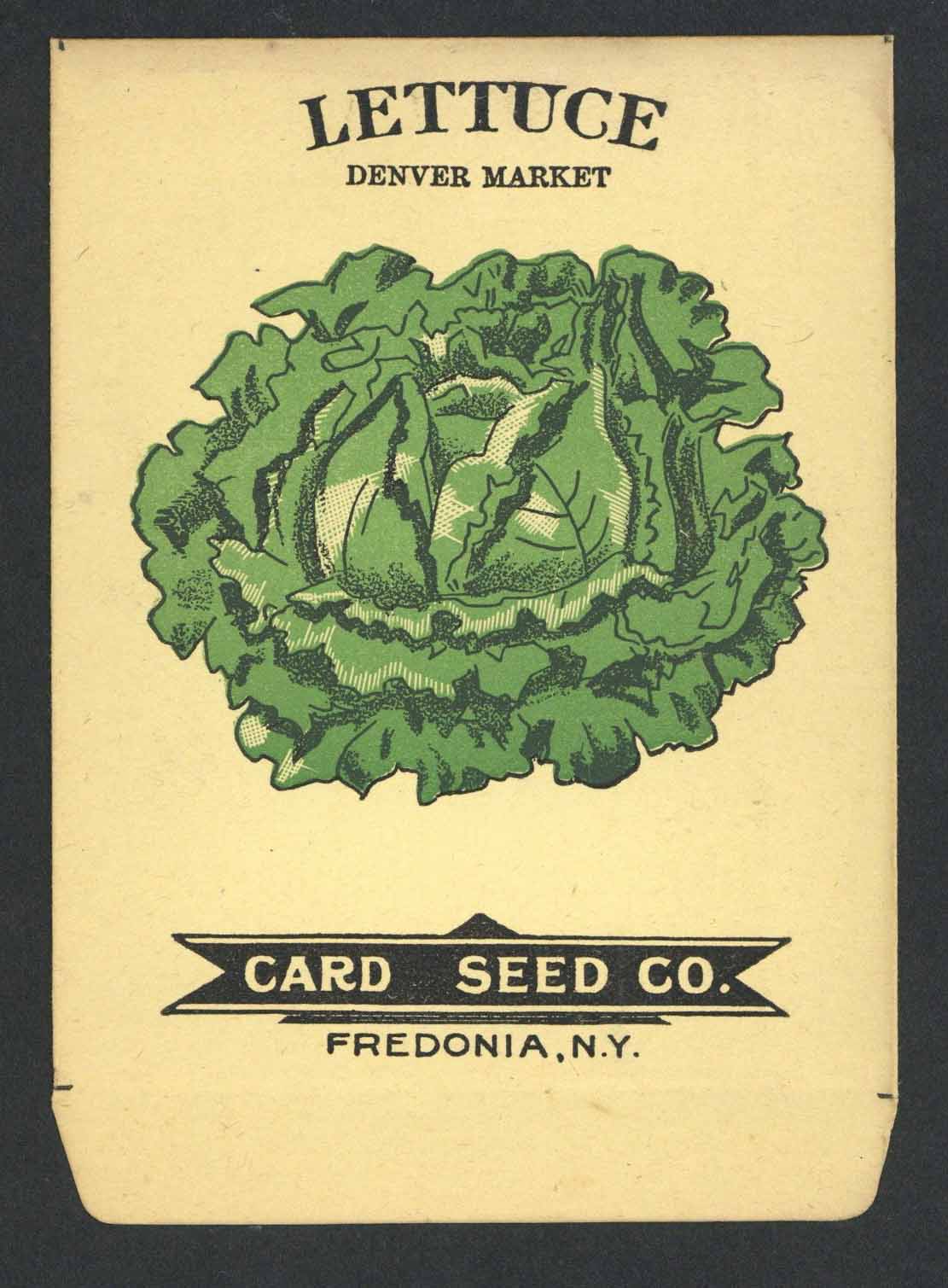 Lettuce Antique Card Seed Co. Seed Packet, Denver Market