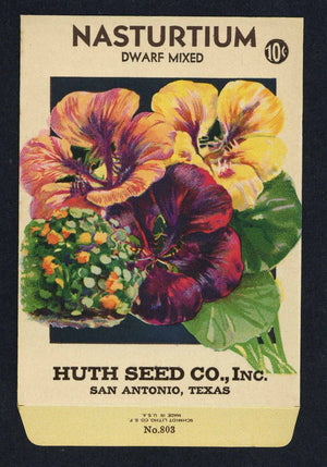 Nasturtium Antique Huth Seed Co. Seed Packet