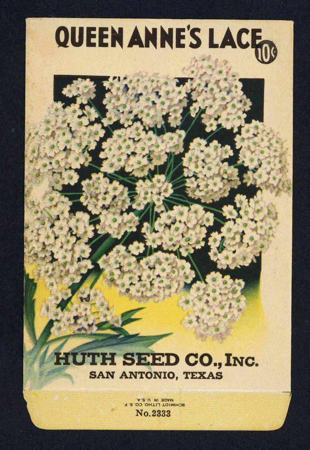Queen Anne's Lace Vintage Huth Seed Co. Seed Packet