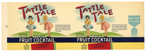 Tattle Tale Brand Vintage Manchester Fruit Cocktail Can Label