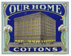 Our Home Brand Vintage Cotton Fabric Label