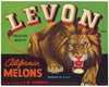 Levon Brand Vintage Los Banos, Blythe Melon Crate Label