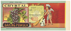 Crystal Brand Harrisburg, Illinois Baking Powder Can Label