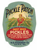 Pickle Bottle Label Collection, One Watermelon Rind Set of 6 Labels