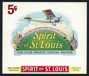 Spirit of St. Louis Inner Cigar Box Label
