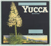 Yucca Brand Vintage Orange Crate Label