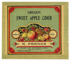 Oregon Sweet Apple Cider Vintage Case End Can Label