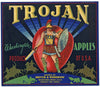 Trojan Brand Wenatchee Washington Apple Crate Label