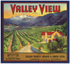 Valley View Brand Vintage Claremont Orange Crate Label