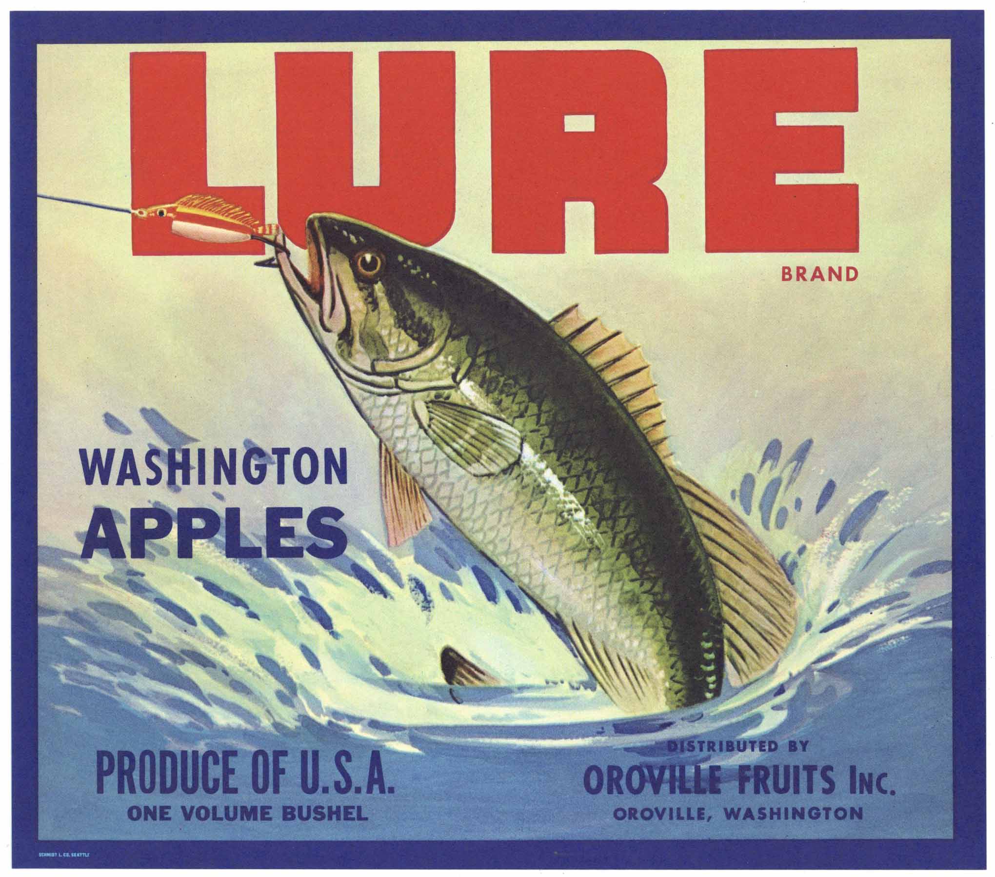 Lure Brand Vintage Washington Apple Crate Label