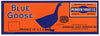 Blue Goose Brand Vintage Placer County Fruit Crate Label
