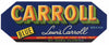 Carroll Brand Vintage Mt. Dora Florida Citrus Crate Label