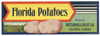 Florida Potatoes Brand Vintage Hastings Florida Vegetable Crate Label