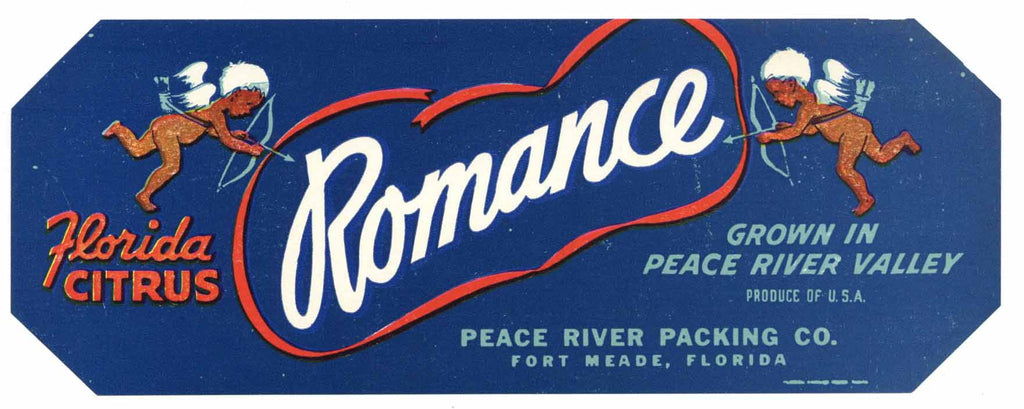 Romance Brand Vintage Fort Meade Florida Citrus Crate Label