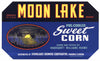Moon Lake Brand Vintage Pahokee Florida Vegetable Crate Label, corn