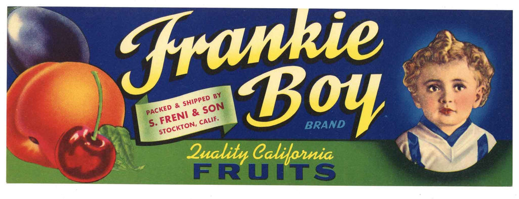 Frankie Boy Brand Vintage Fruit Crate Label