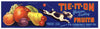 Tie It On Brand Vintage Tieton Washington Fruit Crate Label