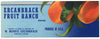 Ercanbrack Fruit Ranch Brand Vintage Provo Utah Peach Crate Label