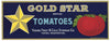 Gold Star Brand Vintage Yakima Washington Tomato Crate Label