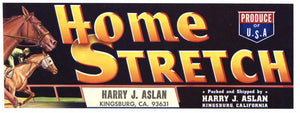 Home Stretch Brand Vintage Produce Crate Label