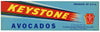 Keystone Brand Vintage Avocado Crate Label