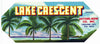 Lake Crescent Brand Vintage Crescent City Florida Citrus Crate Label
